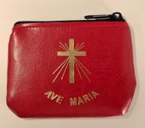 image:Image Pouzdro na růženec - červené AVE MARIA