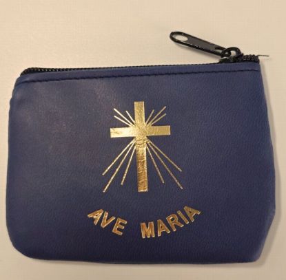image:Image Pouzdro na růženec - modré AVE MARIA