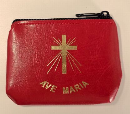 image:Image Pouzdro na růženec - červené AVE MARIA