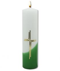 image:Image Svíce oltářní s reliéfem, zel/Z, 22 cm