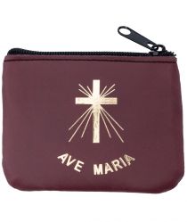 image:Image Pouzdro na růženec - tmavě červené AVE MARIA