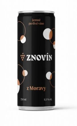 image:Image Znovín - bílé, jemně perlivé víno v plechovce 0,25 l.