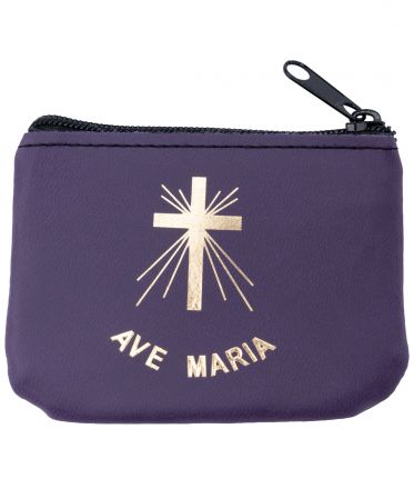 image:Image Pouzdro na růženec - fialové AVE MARIA
