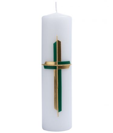 image:Image Svíce oltářní s reliéfem, zelená