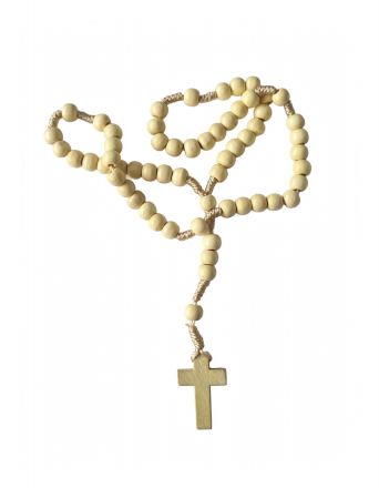 image:Image Růženec dřevo-šňůrka + kříž dřevo, světlý